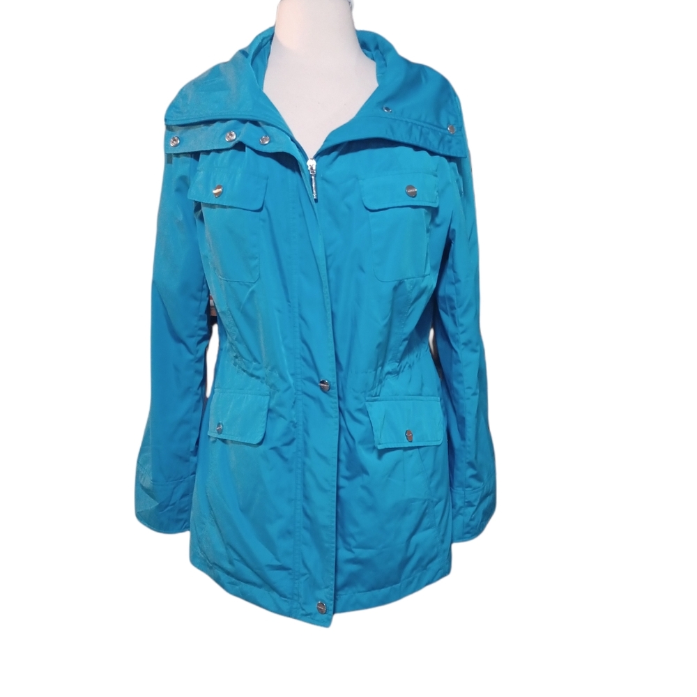 Calvin Klein M Windbreaker Jacket Blue Raincoat Fall Lightweight